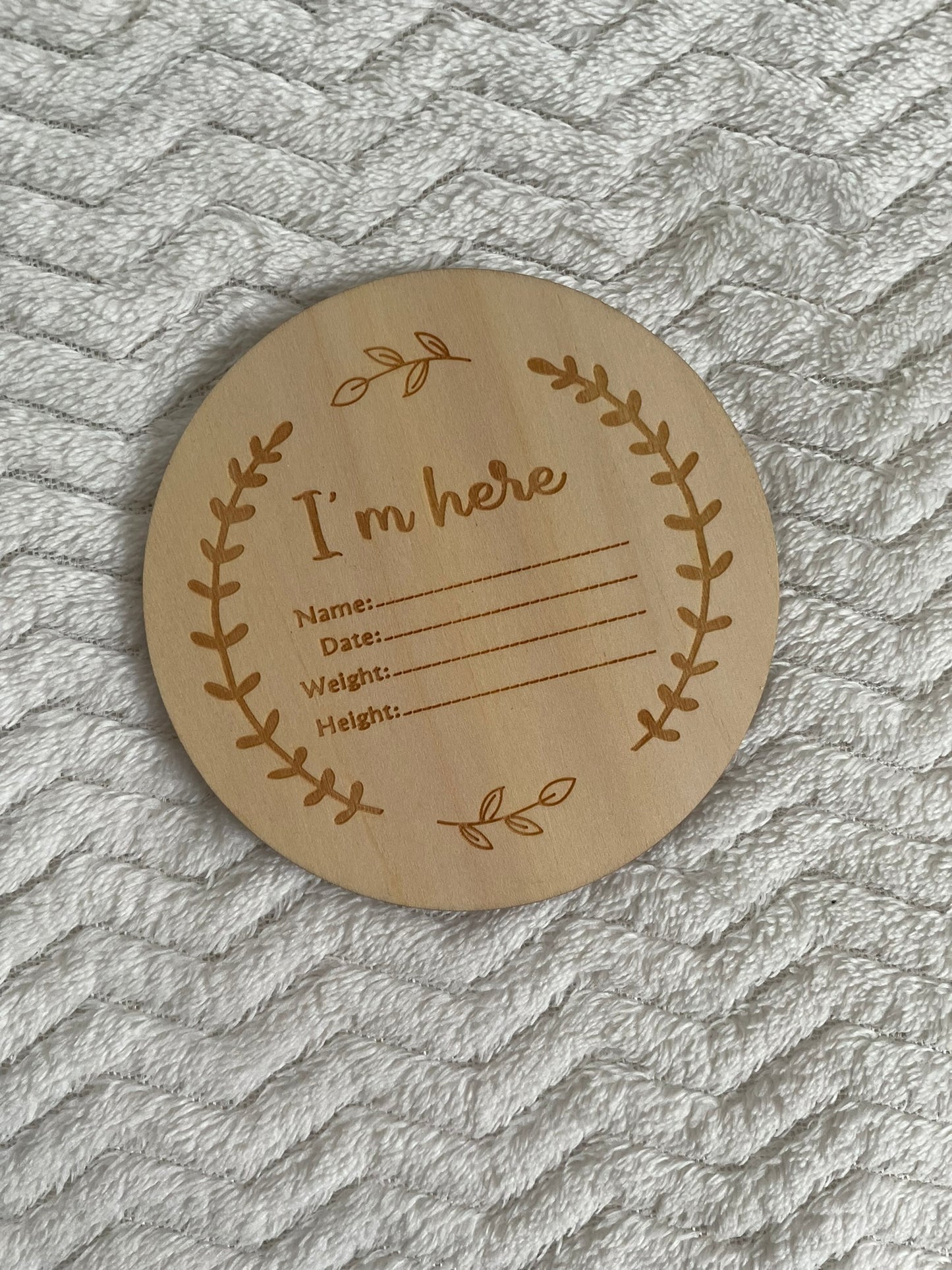 Houten Geboortebordje