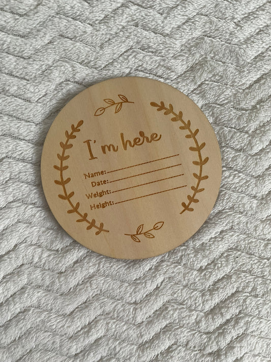 Houten Geboortebordje