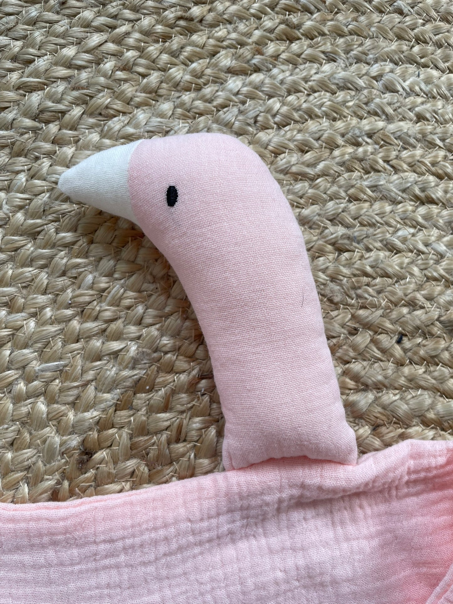 Roze Gans van Hydrofiele Stof 45cm
