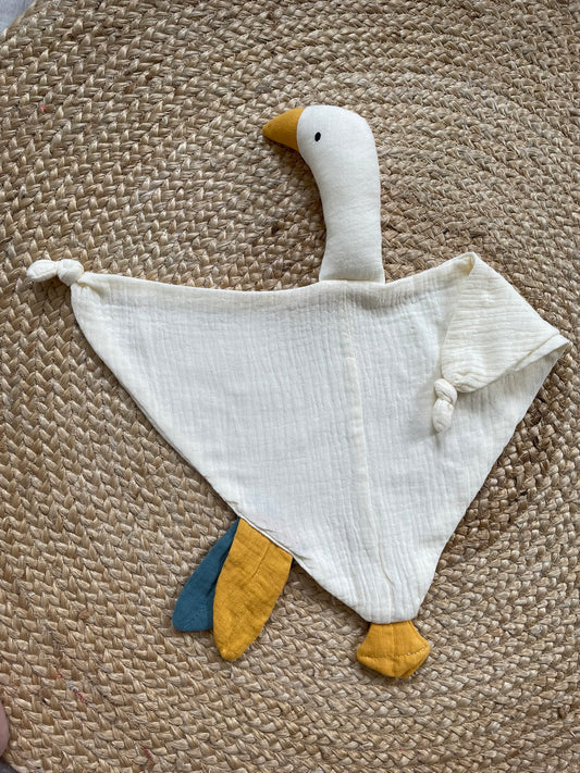 Witte Gans van Hydrofiele Stof 45cm