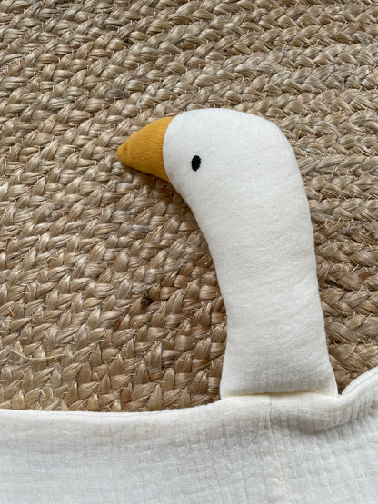 Witte Gans van Hydrofiele Stof 45cm