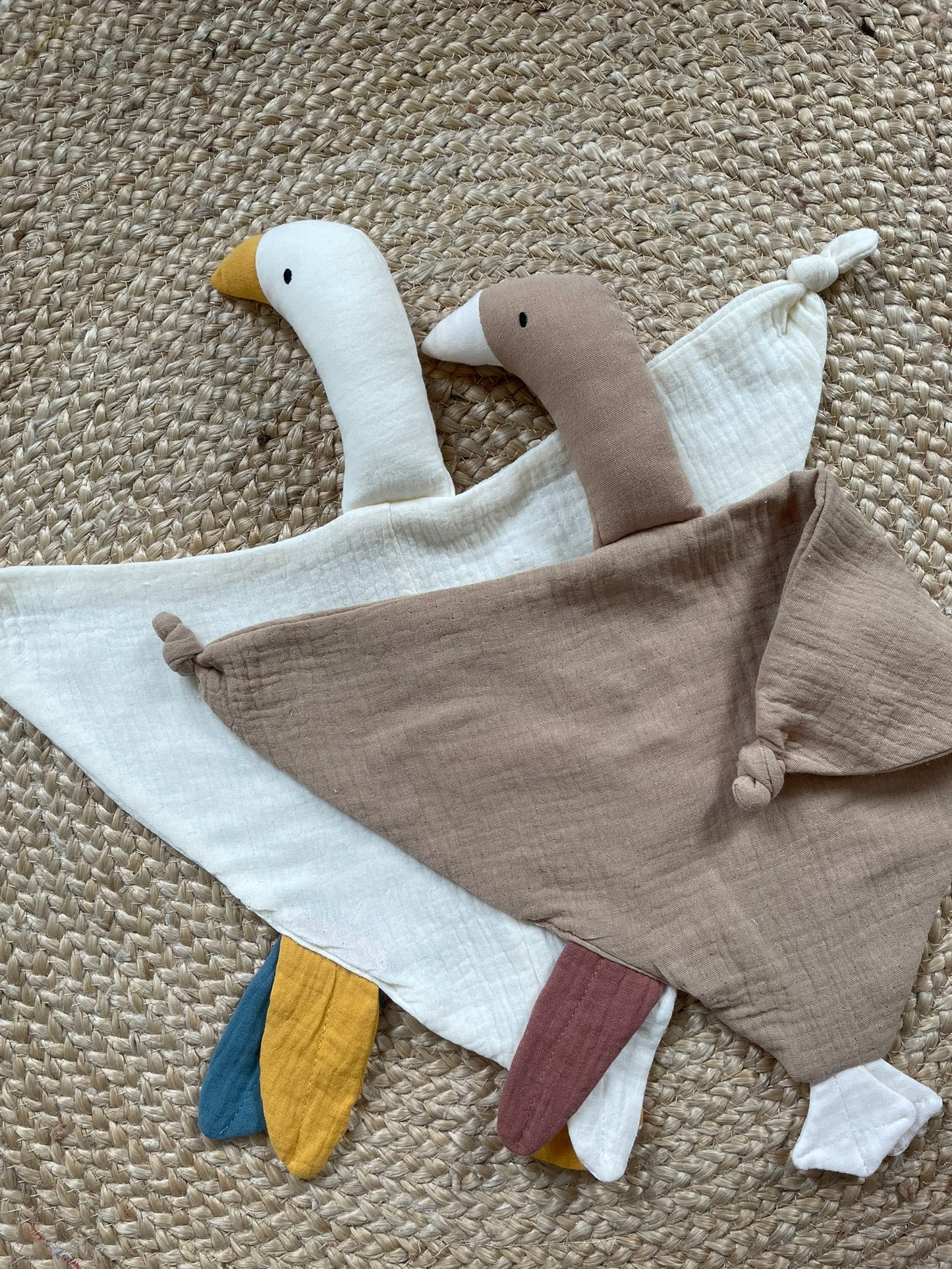 Witte Gans van Hydrofiele Stof 45cm