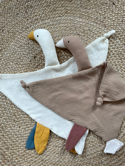 Witte Gans van Hydrofiele Stof 45cm